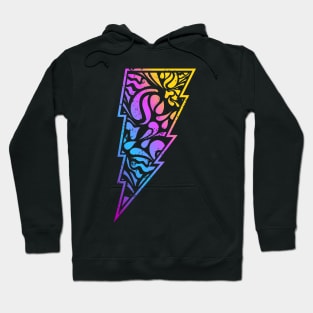 colorful abstract bolt illustration Hoodie